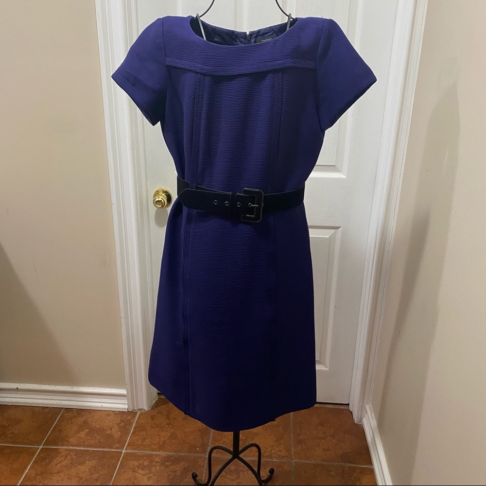 Tahari Arthur S. Levine blue dress